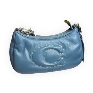 2023 Blue Coach EUC Puffer Shoulder and Crossbody Leather Women's Bag
